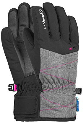Reusch Kinder Aimée R-TEX XT Handschuhe, Black/Grey Melange/pink glo, 5.5