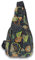Slingbag Brusttasche Hippie Goa Bodybag Schultertasche Rucksack Bunt S, Farbe:Black/Schwarz