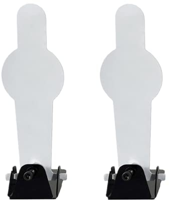 ATFLBOX 2 Pcs Zurücksetzen des Metallschießzielständers mit Zielstahlplatten in menschlicher Form für Airsoft BB-Pistolen für Außen- und Innenbereiche (POP)