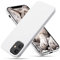 CALOOP Liquid Silicone Case Designed for iPhone 12 Mini Case 5.4 inch, Full Body Protective Covered Silky-Soft Anti-Scratch Gel Rubber Slim Shockproof Cover with Microfiber Lining, White