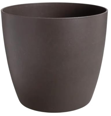 Elho The Coffee Collection Round 18cm - Vaso per piante da interno - Realizzato con caffè macinato e plastica riciclata - Marrone/Espresso Marrone