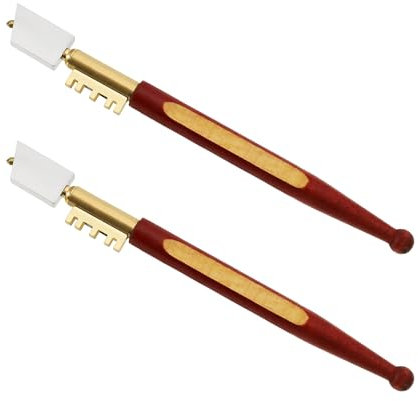Be In Your Mind 2pcs Diamond Tip Glass Cutter Glass Cutting Tool Wood Handle Glass Cutter Window Mirror Glazing Cutting Tool for Glass/Tiles/Mirror/Mosaic