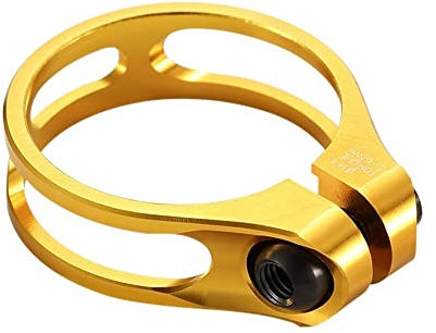 Sattelklemme Fahrrad Sattelstütze Klemme Aluminiumlegierung Radfahren Sattel Sattelklemme for 27,2/30,8/31,6mm Bik Sattelstütze Sattelkloben (Size : Golden Black 31.8)