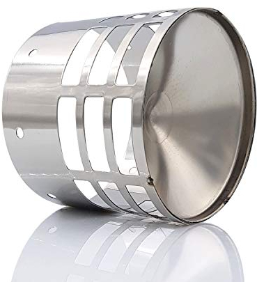 TYGERIX® Terminale Orizzontale a Parete Antivento in Acciaio per Scarico Fumi o Aspirazione Aria Ø 100 mm | Adatto per Stufe a Legna o Pellet Caldaie e Impianti | Resistente al Calore | Il Top