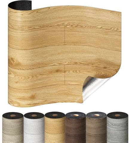 Self-Adhesive Flooring 60 x 300 cm Wood Yellow