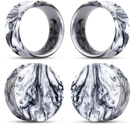 COOEAR Tappi per tunnel delle orecchie Strumenti di misurazione per orecchie, Espansori a doppia svasatura, 2 paia di orecchini in acrilico colorati., 00g(10mm), Acrilico, Arenaria