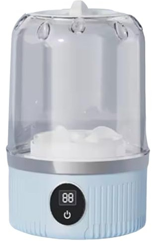 Luobannm Lavadora Inalámbrica Portátil para Ropa Interior, 1 L, Minilavadora de, Cubo Deshidratable para Ropa, Color Azul.