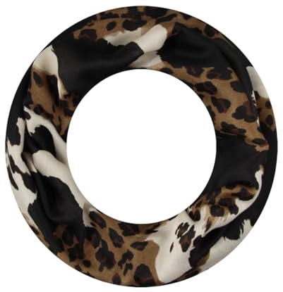 Majea Loop Schal Damen Schlauchschal Halstuch schmaler Loopschal (880052) (braun 13)