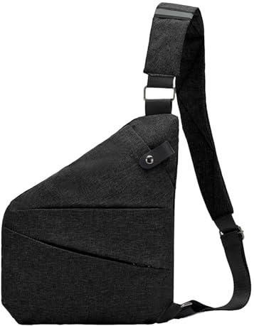 Anti-Theft Bag,Slim Shoulder bag| Slingväska, Anti-stöld axelväska förmän | och kvinnor, vattentät säker bröstväska förnödvändigheter