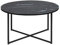 AC Design Furniture Antje Couchtisch Rund, Ø:80 x 45 cm, Marmoroptik Schwarz/Schwarz, Glas/Metall, 1 Stk