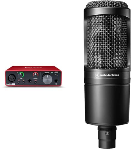 Focusrite Scarlett Solo 3rd Gen USB Audio Interface & Audio-Technica AT2020 Cardioid Condenser Microphone