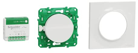 Schneider Electric - Kit Odace SFSP actionneur micro + Interrupteur + plaque style blanc - S520192K