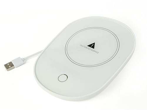 InGenious USB Cup Warmer Weight Activated Ceramic Hot Plate Keeps Drinks Warm