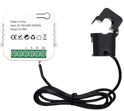 POFET Smart Meter Energiemonitor WiFi Stromverbrauchsmonitor 80A Kompatibel mit Tuya Smart Life