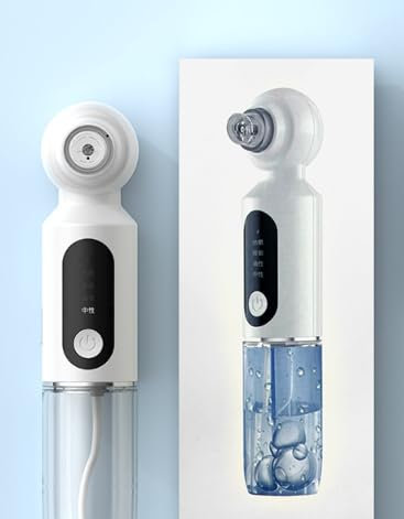 UCAMP Aspiratore Punti Neri Professionale,Rimozione di Comedone,Estrattore Pulizia Viso Tramite Ricaricabil,Aspira Brufol,Pulizia Viso Profonda 6 Testine per Estrattore 3 Modalità di Aspirazione