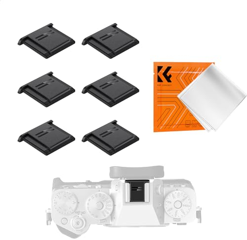 K&F Concept 6PCS Tapa de Zapata Caliente,Protector para Zapata Caliente para Camaras, Cubierta de Zapata de Cámara Flash Compatible con Canon, Nikon,Sony, Olympus, Panasonic
