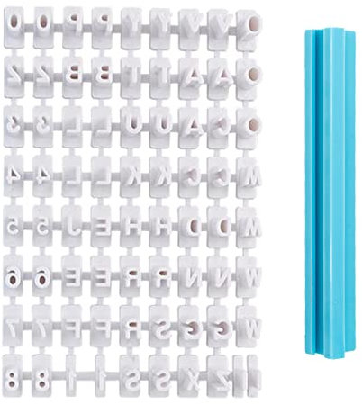 72 Alphabet Cookie Stamps, Capital Letters,Personalised Cookie Stamp, Cookie Cutters and Stamps to Create Personalised Stamped Messages