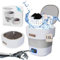 Mini lavadora, combo de lavadora y secadora portátil de 18 L, lavandería plegable con centrifugado para apartamentos, camping, viajes (gris)