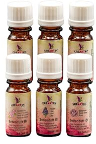 Creartec - Set di oli profumati per sapone, composto da bodyrose, fiori di ciliegio e lilla, aroma di sapone per la produzione di saponi profumati personalizzati, palline da bagno, ecc. Vegano, 2 x 30