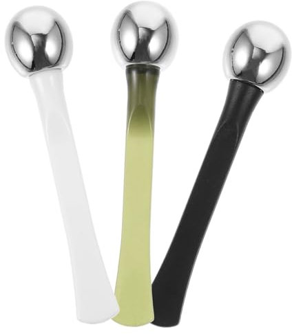 Ipetboom 3pcs Eye Massage Stick Face Spoon Makeup Tool for Skincare Massage under Eye Cream Application