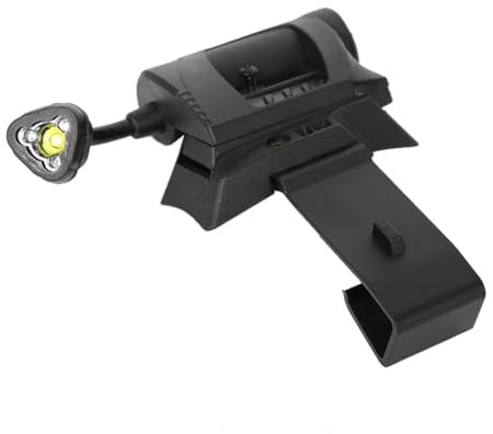 Faeymth Taktische -Helmlampe, LED-Helmtaschenlampe, Aufladbare Helmlampen, Energiesparende, Taschenlampe, 3, Schwarz