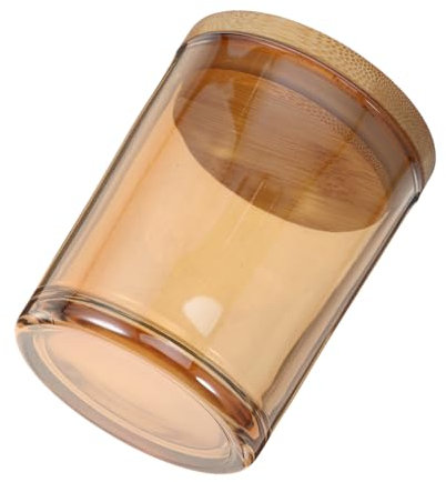 Mobestech Portacandele in Vetro Con in Bambù Barattolo Per Fabbricazione Candele Profumate Per Aromaterapia Portacandele in Vetro Per Lumini e Decorazione