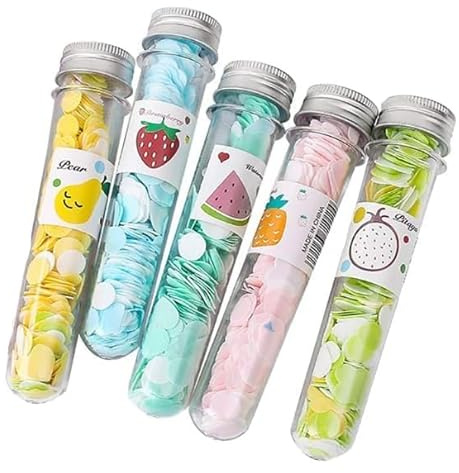 Paquete de 5 hojas de jabón de papel desechables multicolor portátiles para lavarse las manos, rebanadas de baño perfumadas portátiles desechables para viajes y exteriores