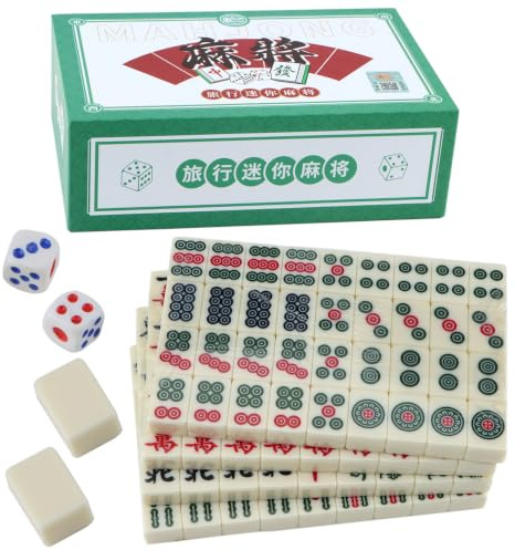 HO-SFSM 144 Carreaux - Kit de Mahjong - Portable