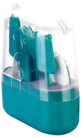 CVUTOVO 5-in-1 Babynagelset mit Sicherem Abs und Edelstahl Einfach zu Halten Inklusive Aufbewahrungsbox für Nagelpflege bei Babys und Kleinkindern