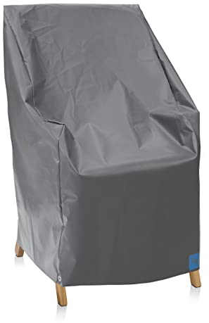 Casa Mina Abdeckhaube Gartenmöbel | Schutzhülle für Hochlehner Sessel | Abdeckung grau 63x63x100/65cm (Wood Cover 146255)