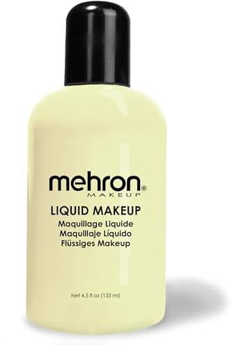 Mehron Makeup Liquid Makeup | Face Paint and Body Paint Perfect for Halloween, Cosplay I Air Brush Compatible 4.5 oz (133 ml) (GLOW IN THE DARK)