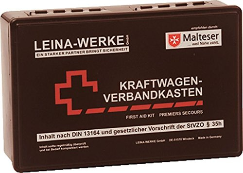 Leina-Werke 10009 KFZ-Verbandkasten Standard, 2-Farbig Sortiert