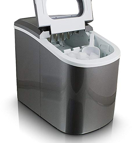 Eiswürfelmaschine Eiswürfelbereiter Eiswürfel Ice Maker EIS Maschine Icemaker (Dunkelgrau)
