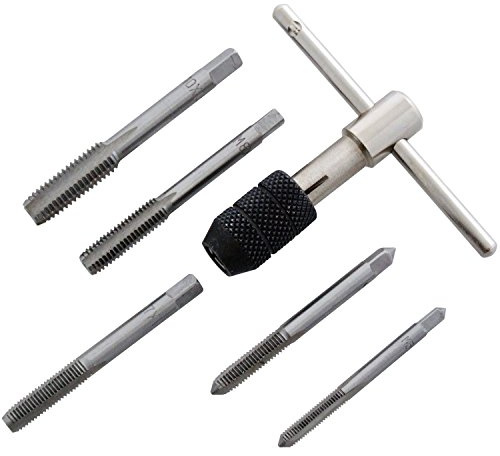 6PC Chuck & TAP Wrench T Handle BITS Set M5 M6 M7 M8 M10 Heavy Duty Steel New