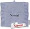 Sterntaler Wärmekissen Baby Kinder personalisiert mit Namen, Blaues Strick-Wärmesäckchen, Hafer Getreide Füllung, Mikrowelle, 15x15cm, Für Babys ab dem 1. Monat (Blau)