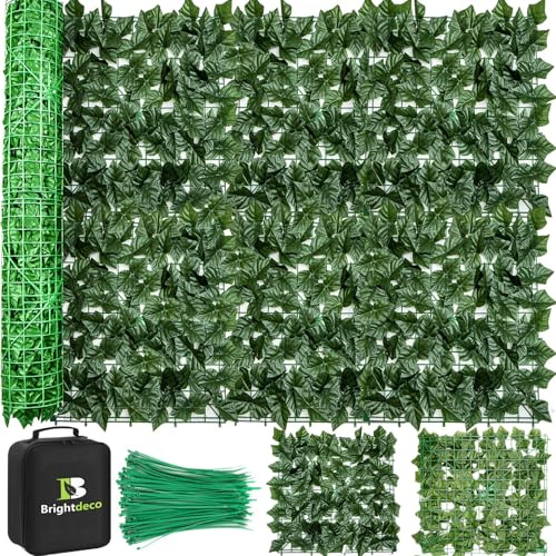 BDUSXYZ Artificial Ivy Privacy Fence Screen 40x100in Privacy Hedges Wall Faux UV-Anti Panel for Indoor Outdoor Garden Balcony Decor