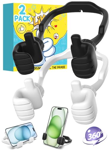 CALDEVER Idee Regalo Uomo Donna Natale - Porta Cellulare da Tavolo Regolabile Regali Divertenti Stupidi Supporto Telefono Scrivania per iPhone Samsung Regali Tecnologici Accessori Scrivania Ufficio