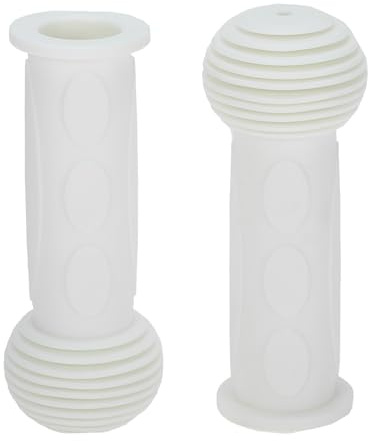 TUCKBOLD Child Bike Handlebar Grips Covers 110mm Long Soft | Children Bicycle End Grips Protector White 1 Pair