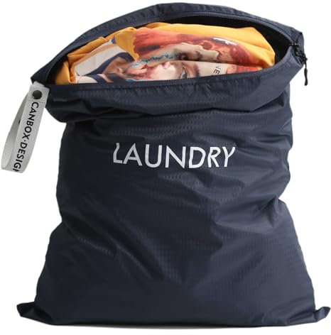 Asnews Laundry Bag, 60 X 90cm Oversized Laundry Bags, Travel Laundry Bag Dirty Clothes Organizer, Nylon Wet Dry Storage Bag for College Dorm, Camping, Caravan