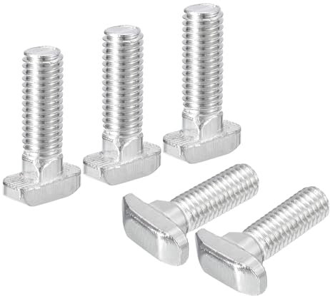 QUARKZMAN 30Pcs Boulons en T-Slot, M8 x 25mm Boulon à Tête de Marteau T Vis Goujon pour Profilé en Aluminium à Rainure en T Série 4040, Acier Inoxydable 304, Argent