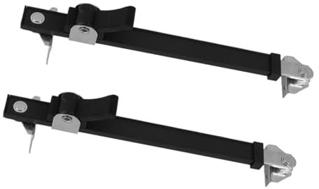DOITOOL 2 Piezas Varilla de Soporte de Ventana Soporte Ventana plástico fijador de Ventana Cerradura para Ventana Tope de Puerta de Seguridad Ventana telescópica aleación de Aluminio Black