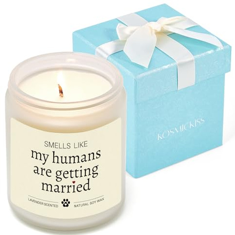 Kosmickiss Engagement Gifts for Couples Women, Engaged Scented Soy Wax Candle, Bride to be Gift