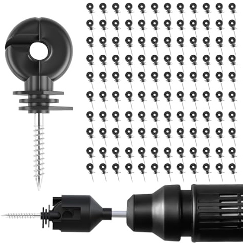 Electric Fencing Ring Insulators, Wire Mesh Ring Insulator, Wooden Post Insulator Screw-in (120)