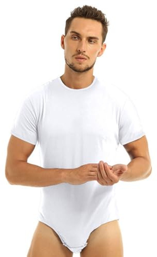 Herr Kortärmad Bodysuit Pyjamas - Heltäckande Rompers for Sommarloungekläder, Bekväm Onesie for Herr
