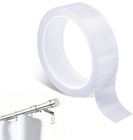 Curtain Drapery Ring Glide Tape, Glide Tape for Curtain Rods Clear Smooth Silent Supply for Drapery Ring Easy Gliding Stops Catching on Rods (10m/32.81ft)
