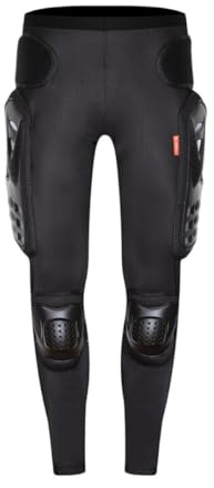 M&Catree Pantalon Protectores Unisex para Motociclistas Pantalones Anticaída con Protección de Armadura Carreras de Motocross - Negro, XL