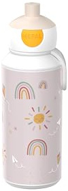 Mepal - Pop-up Dricksflaska Campus - Dryckesflaskor - Läckagesäker Dryckesflaska för Skolan - BPA-fri och Diskmaskinssäker - 400 ml - Sunshine & Rainbow