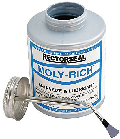 RectorSeal Moly-Rich 71431 Premium Anti-Seize Lubricant, Easy Application, Plumbing, 1 lb