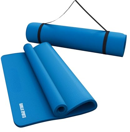 190x60x1,5cm Tapis de yoga BLEU