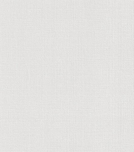 Rasch Tapete 181500 - Vliestapete mit Textiloptik, Leinenoptik zum Überstreichen aus der Kollektion Wallton